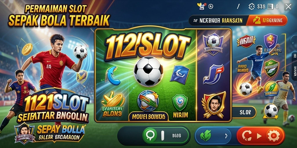 Tampilan gameplay <strong>1121SLOT</strong> yang menegangkan dan penuh aksi sepak bola.