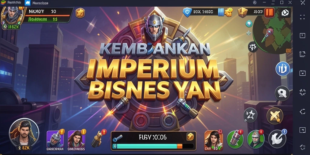 Screenshot gameplay 8ZK menampilkan pengelolaan bisnis yang seru.