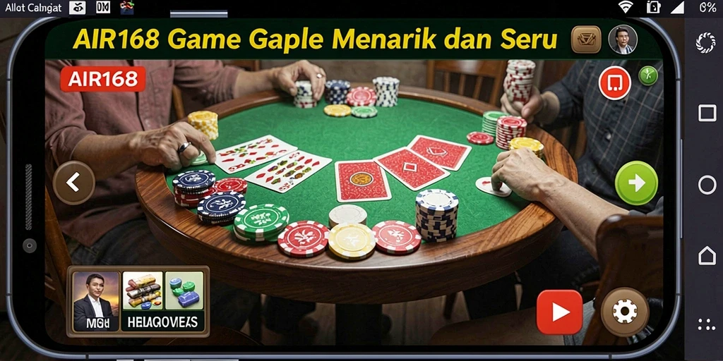 Screenshot gameplay yang menunjukkan keseruan bermain Gaple.
