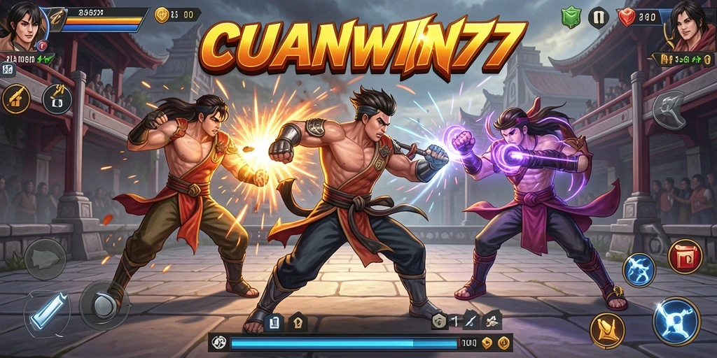 Tampilan aksi seru di arena pertempuran CUANWIN77.