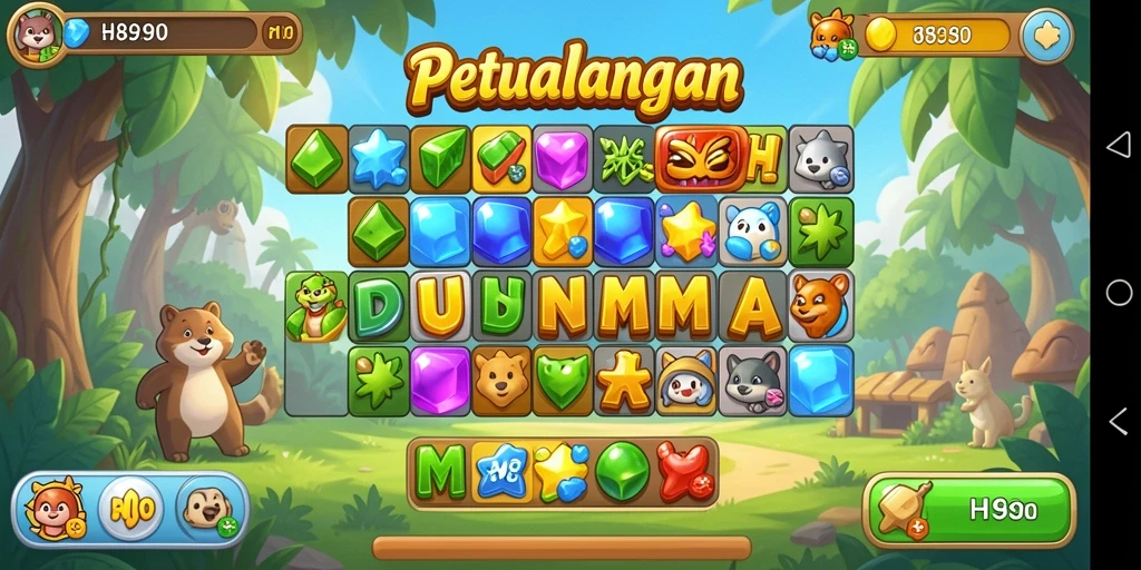 Tampilan utama gameplay seru dalam H89 dengan banyak level menantang.