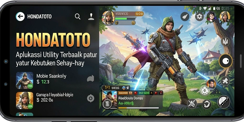 Screenshot utama HONDATOTO menunjukkan antarmuka yang user-friendly untuk kebutuhan Utility.