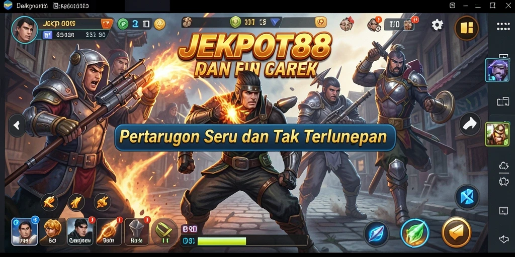Gameplay seru dengan pertarungan intens di JEKPOT88.