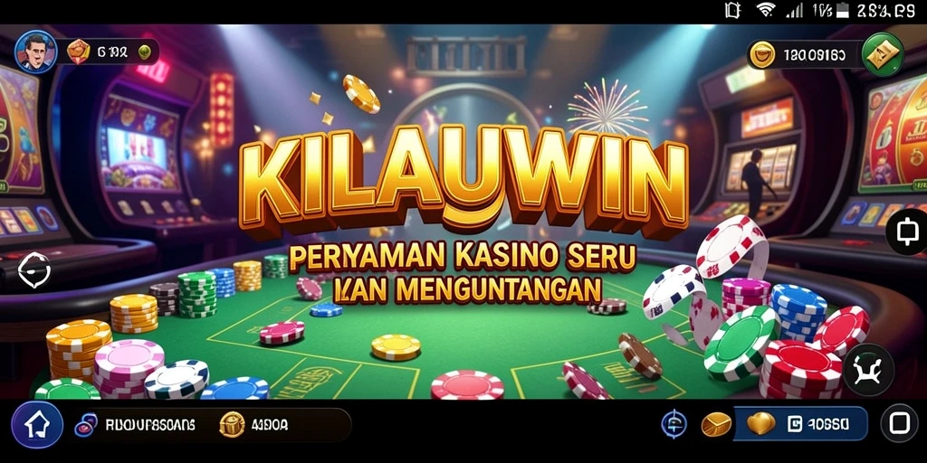 Screenshot gameplay KILAUWIN menampilkan grafik kasino yang menarik.
