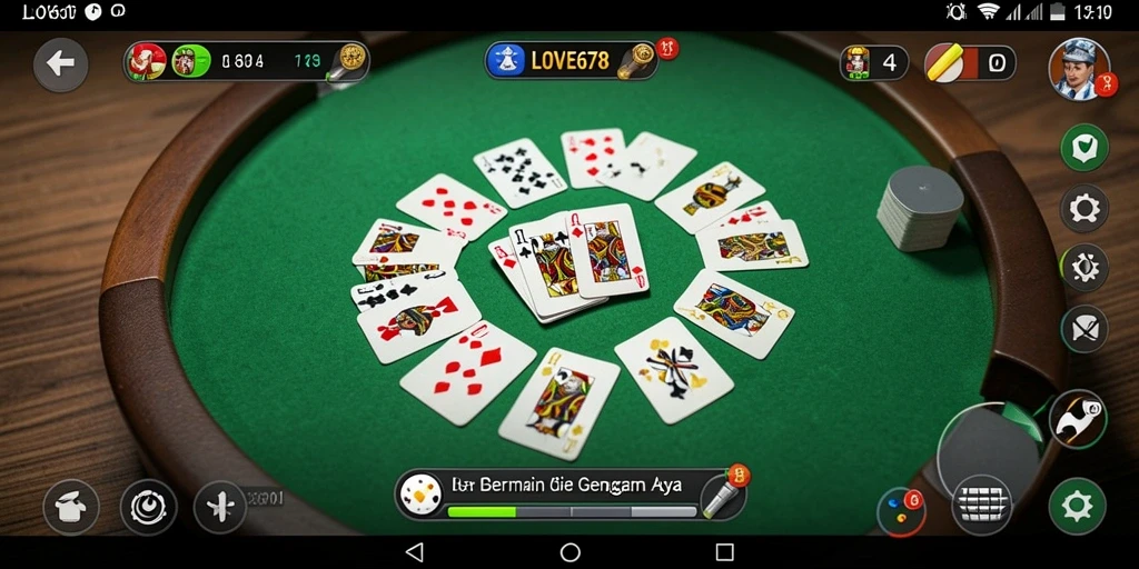 Screenshot gameplay Gaple yang seru dan interaktif.