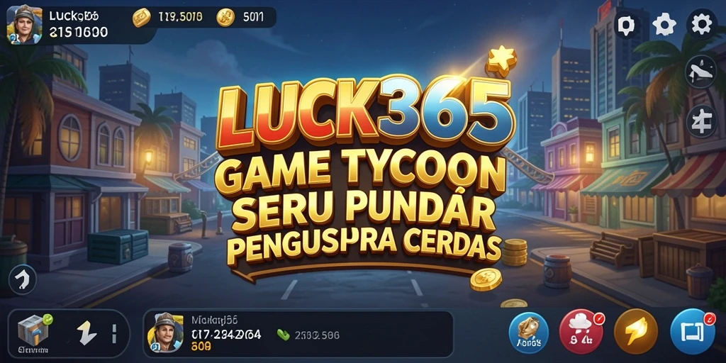 Screenshot LUCK365 menunjukkan pemain sedang membangun bisnis Tycoon.