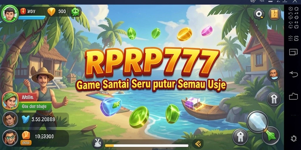 Screenshot RPRP777 menampilkan serunya gameplay yang penuh warna.