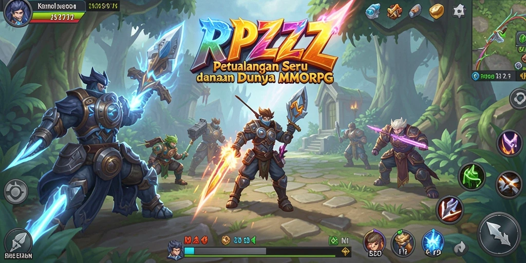 Tampilan gameplay seru dari RPZZZ yang menampilkan pertarungan epik.