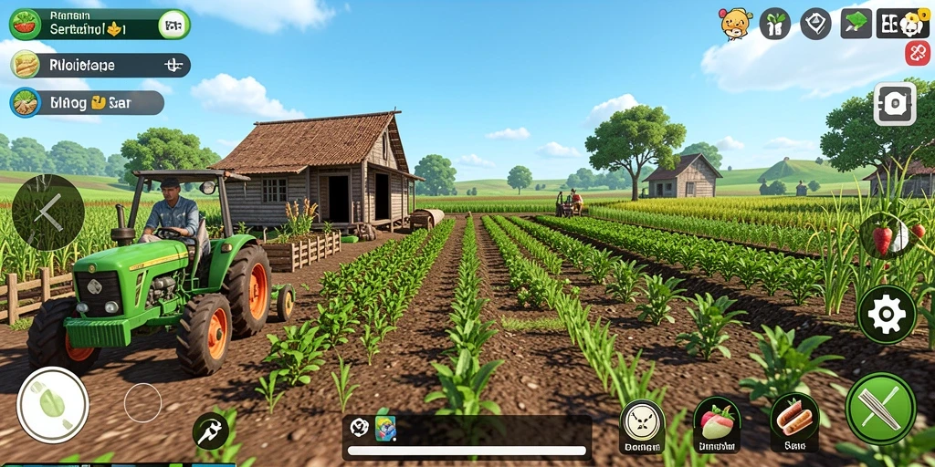Tampilan gameplay seru saat berkebun di RR33.