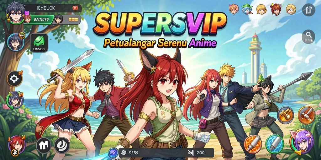Screenshot dari gameplay seru dalam game Anime SUPERSVIP.