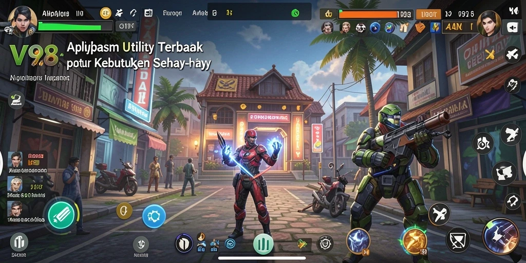 Tangkapan layar dari antarmuka V98 yang menunjukkan fitur Utility.
