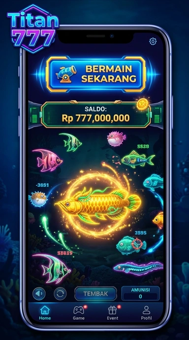 Tampilan utama aplikasi titan777 yang sederhana dan intuitif.